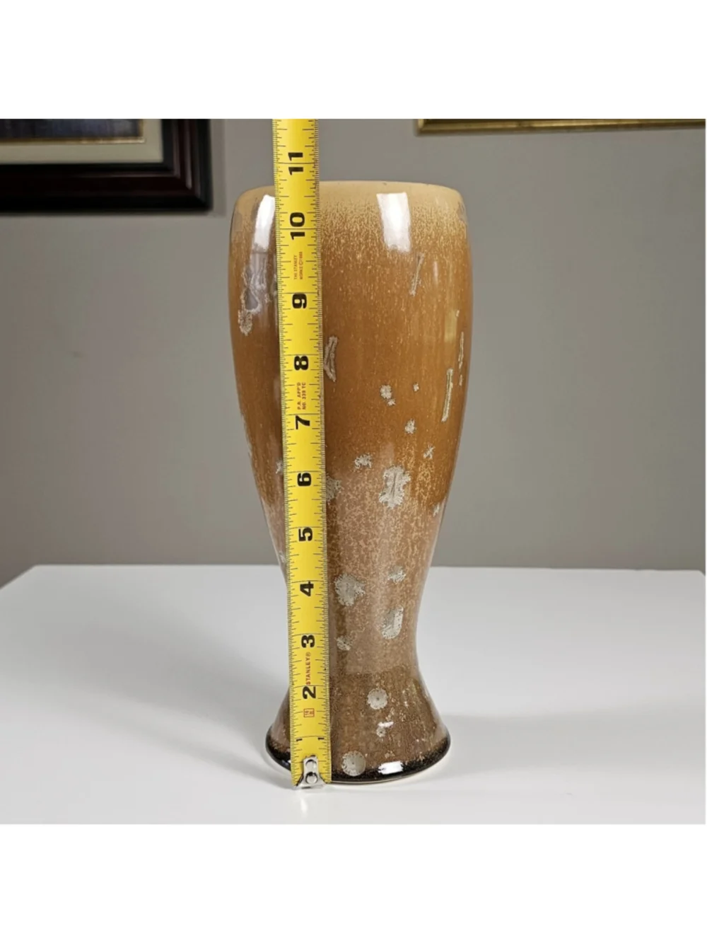 Ernie Ernie Miller Crystalline Glaze Studio Art Pottery Vase 2006 Signed 10.75